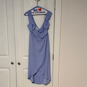 Superdown Lavender Midi Dress with Ruffles